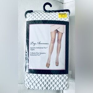 Leg Avenue White Spandex Industrial Net Tights; One Size